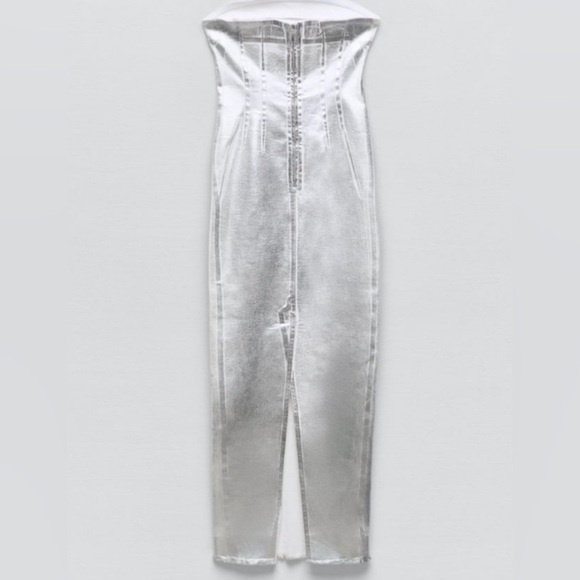 🌟NWT🌟Zara Fitted Metallic Dress - Picture 4 of 12
